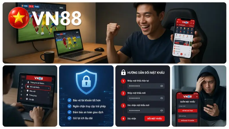 Hướng Dẫn Các Bước Thay Đổi Mật Khẩu VN88 Siêu Tốc Và An Toàn