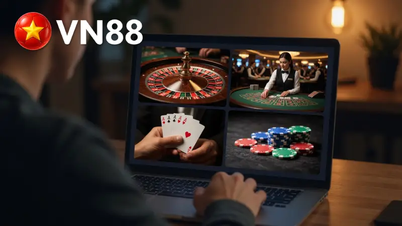 Hướng Dẫn Chơi Casino VN88 Chi Tiết Từ A-Z Cho Người Mới